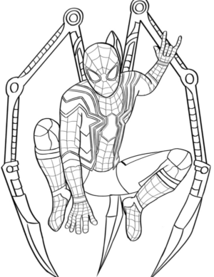 Disegno di Spiderman da stampare e colorare 24