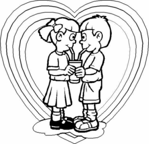 Disegno di San Valentino da stampare e colorare 122 Disegno di San Valentino da stampare e colorare 122