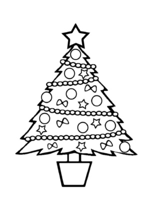 Disegno di albero di Natale da stampare e colorare 150