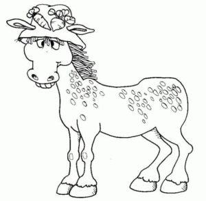 Disegno di asino da stampare e colorare 25