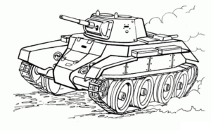 Disegno di carro armato da stampare e colorare 7
