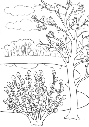 Disegno di paesaggio da stampare e colorare 87