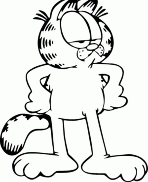 Disegno di Garfield da stampare e colorare 10