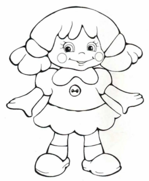 Disegno di bambola da stampare e colorare 16