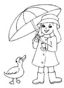 Disegno di pioggia da stampare e colorare 35