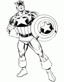 Disegno di Capitan America da stampare e colorare 30