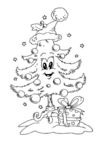Disegno di albero di Natale da stampare e colorare 173