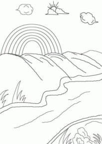 Disegno di arcobaleno da stampare e colorare 91