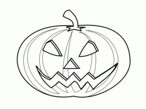 Disegno di zucca di Halloween da stampare e colorare 146