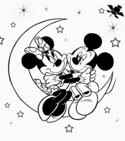 Disegno di Minni e Topolino da stampare e colorare 28