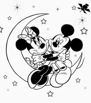 Disegno di Minni e Topolino da stampare e colorare 28