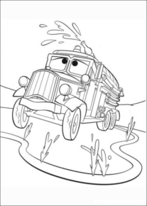 Disegno di camion dei pompieri da stampare e colorare 13