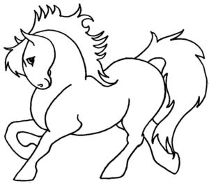 Disegno di cavallo da stampare e colorare 170
