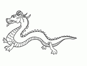 Disegno di dragone da stampare e colorare 97