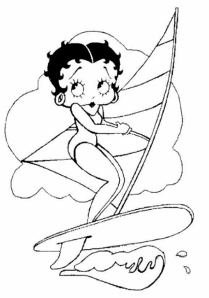 Disegno di Betty Boop da stampare e colorare 10