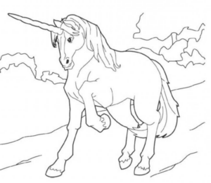 Disegno di unicorno da stampare e colorare 105