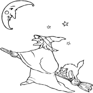 Disegno di Befana da stampare e colorare 21