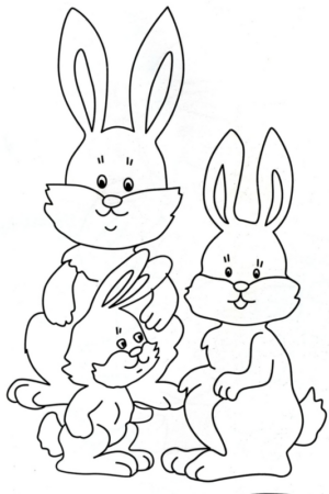 Disegno di coniglio da stampare e colorare 186