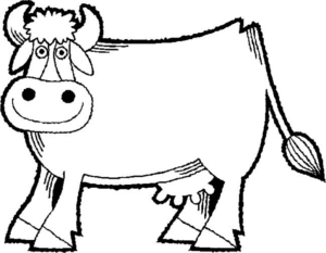 Disegno di mucca da stampare e colorare 10