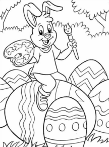 Disegno di uovo di Pasqua da stampare e colorare 278