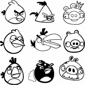 Disegno di Angry birds da stampare e colorare 26