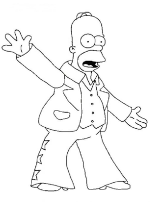 Disegno di I Simpson da stampare e colorare 49