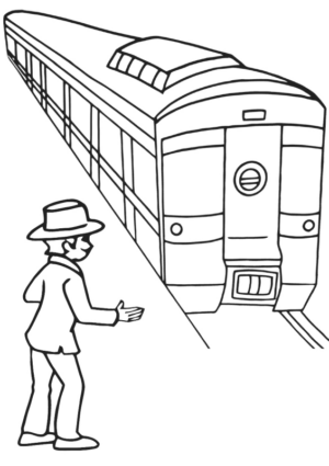 Disegno di treno da stampare e colorare 73
