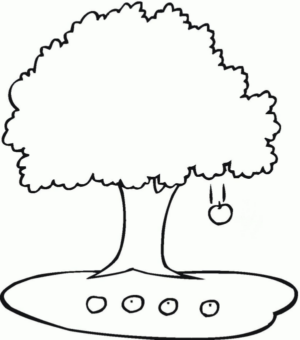 Disegno di albero da frutta da stampare e colorare 18