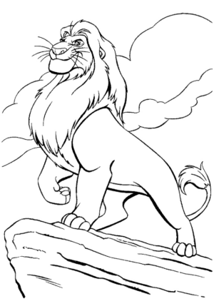 Disegno di Re Leone da stampare e colorare 59