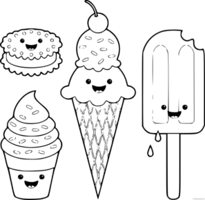 Disegno di gelato da stampare e colorare 37