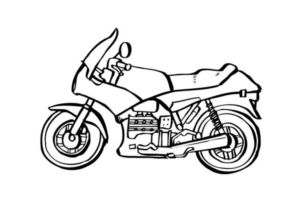 Disegno di moto da stampare e colorare 16