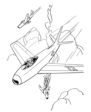Disegno di aereo militare da stampare e colorare 44
