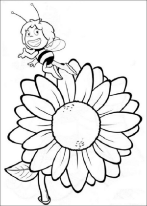 Disegno di Ape Maia da stampare e colorare 1