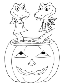 Disegno di zucca di Halloween da stampare e colorare 130