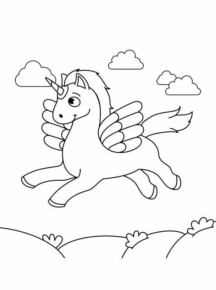 Disegno di unicorno da stampare e colorare 81
