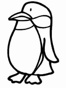 Disegno di pinguino da stampare e colorare 64