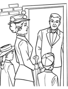 Disegno di Mary Poppins da stampare e colorare 9