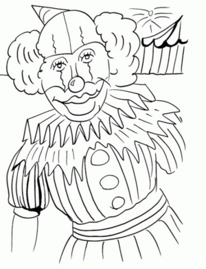Disegno di clown da stampare e colorare 28