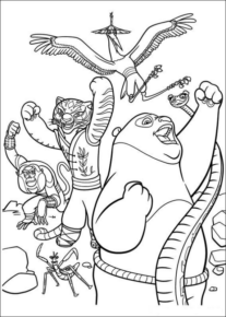 Disegno di Kung Fu Panda da stampare e colorare 6
