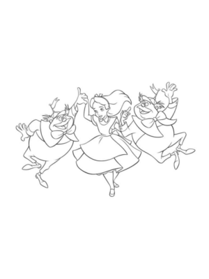 Disegno di Alice nel paese delle meraviglie da stampare e colorare 80