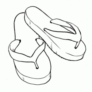 Disegno di ciabatta da stampare e colorare 2