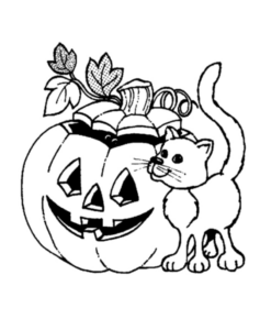 Disegno di zucca di Halloween da stampare e colorare 79