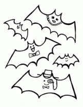 Disegni di Pipistrelli di Halloween da colorare