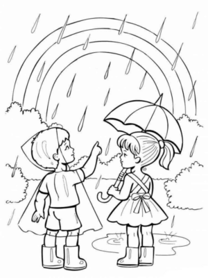 Disegno di arcobaleno da stampare e colorare 65