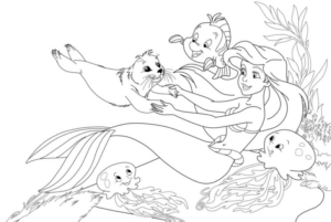 Disegno di La Sirenetta da stampare e colorare 147