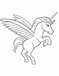Disegno di unicorno da stampare e colorare 73