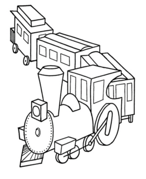 Disegno di treno da stampare e colorare 61