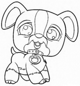 Disegno di cane da stampare e colorare 120