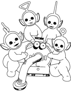 Disegno di Teletubbies da stampare e colorare 2