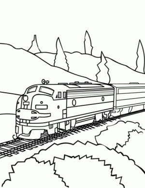 Disegno di treno da stampare e colorare 74